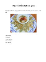 Đậu bắp tẩm bột rán giòn doc