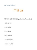 Các món gà –phần 12 pot