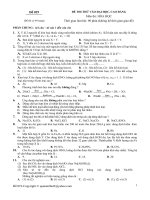 Đề thi thử đại học môn Hóa mã 019 doc