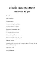 Cấp giấy chứng nhận thuyết minh viên du lịch ppsx