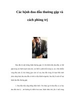 Các bệnh đau đầu thường gặp và cách phòng trị pptx