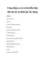 Công nhận cơ sở có đủ điều kiện đào tạo kỹ sư định giá xây dựng pot