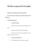 Bài kiểm tra dạng câu hỏi trắc nghiệm pot