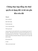 Chứng thực hợp đồng cho thuê quyền sử dụng đất và tài sản gắn liền trên đất ppt
