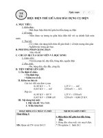 Tiet 30 - Hiệu điện thế giữa hai đầu dụng cụ điện