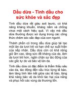 Dầu dừa tinh dầu cho sức khỏe và sắc đẹp pps