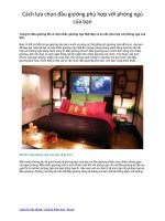 Cách lựa chọn đầu giường phù hợp với phòng ngủ của bạn ppsx