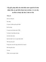 Cấp giấy phép thầu cho nhà thầu nước ngoài là tổ chức nhận thầu các gói thầu thuộc dự án nhóm A và các dự án đầu tư thuộc địa bàn 2 tỉnh trở lên ppsx