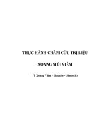 THỰC HÀNH CHÂM CỨU TRỊ LIỆU XOANG MŨI VIÊM (T Xoang Viêm - Sinusite - Sinusitis) .A. docx
