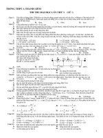 Thi thu DH lan3 nam 2010 Truong THPT A Thanh Liem(DAP AN)