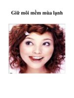 Giữ môi mềm mùa lạnh ppt