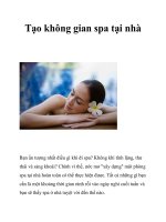 Tạo không gian spa tại nhà ppt