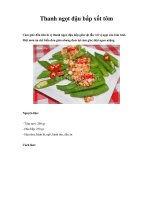 Thanh ngọt đậu bắp xốt tôm doc