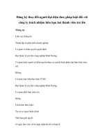 Đăng ký thay đổi người đại diện theo pháp luật đối với công ty trách nhiệm hữu hạn hai thành viên trở lên ppt