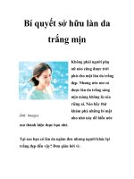 Bí quyết sở hữu làn da trắng mịn pps