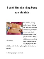 5 cách làm săn vùng bụng sau khi sinh doc