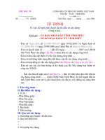TỜ TRÌNH - Về việc đề nghị phê duyệt dự án đầu tư xây dựng pps