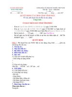 Mẫu quyết định về việc phê duyệt dự án đầu tư xây dựng pot