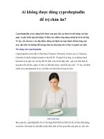 Ai không được dùng cyproheptadin để trị chán ăn? pptx