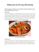 Những món ăn bổ sung chất khoáng doc