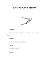 HUYỆT VỊ ĐÔNG Y ĐẠI ĐÔN pdf
