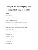 Chuyển đổi doanh nghiệp nhà nước thành công ty cổ phần pptx