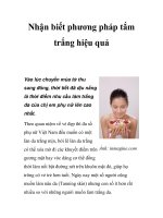 Nhận biết phương pháp tắm trắng hiệu quả ppt