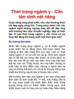 Thời trang ngành y - Cần tôn vinh nét riêng ppsx