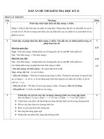 Đáp án Đề thi Tin học K11 (buổi sáng)