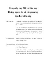 Cấp phép bay đối với tàu bay không người lái và các phương tiện bay siêu nhẹ pps