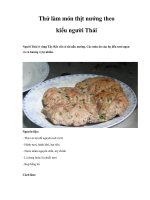 Thử làm món thịt nướng theo kiểu người Thái ppt