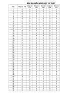 Đáp án đề thi thử tôt nghiệp môn Hóa 09-10