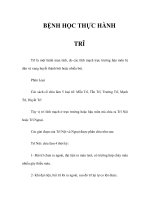BỆNH HỌC THỰC HÀNH - TRĨ pptx
