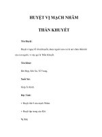 HUYỆT VỊ MẠCH NHÂM THẦN KHUYẾT pps