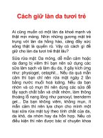 Cách giữ làn da tươi trẻ docx