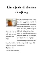 Làm mịn da với sữa chua và mật ong docx