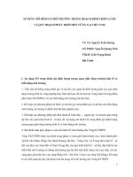 ÁP DỤNG MÔ HÌNH I-O MÔI TRƯỜNG TRONG HOẠCH ĐỊNH CHIẾN LƯỢC VÀ QUY HOẠCH PHÁT TRIỂN BỀN VỮNG TẠI VIỆT NAM ppsx