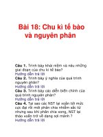 Bài 18: Chu kì tế bào và nguyên phân doc