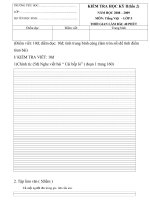 Đề thi lại( lần 2) Toán + TV lớp 2,3,4,5