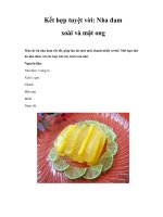 Kết hợp tuyệt vời: Nha đam xoài và mật ong ppt