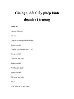 Gia hạn, đổi Giấy phép kinh doanh vũ trường pdf