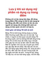 Lưu ý khi sử dụng mỹ phẩm và dụng cụ trang điểm pptx