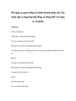 Đề nghị cơ quan đăng ký kinh doanh giám sát việc triệu tập và họp Đại hội dồng cổ đông đối với công ty cổ phần potx