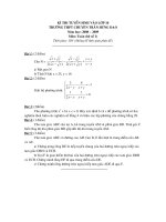 Tuyển sinh chuyên Trần Hưng Đạo 2008 -2009