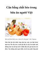 Cân bằng chất béo trong bữa ăn người Việt docx