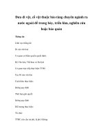 Đưa di vật, cổ vật thuộc bảo tàng chuyên ngành ra nước ngoài để trưng bày, triển lãm, nghiên cứu hoặc bảo quản pot