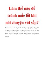 Làm thế nào để tránh mắc lỗi khi nói chuyện với sếp? potx