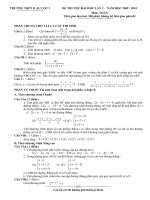 ĐỀ THI THỬ ĐẠI HỌC LẦN 2 -  NĂM HỌC 2009 - 2010 Môn: TOÁN