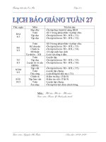 giáo an tuần 27 đến tuần  34 chuẩn kiên thức