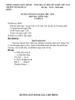 ĐỀ THI HKII LỚP 1 TV - T